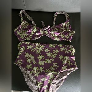 Reversible high waisted bikini set